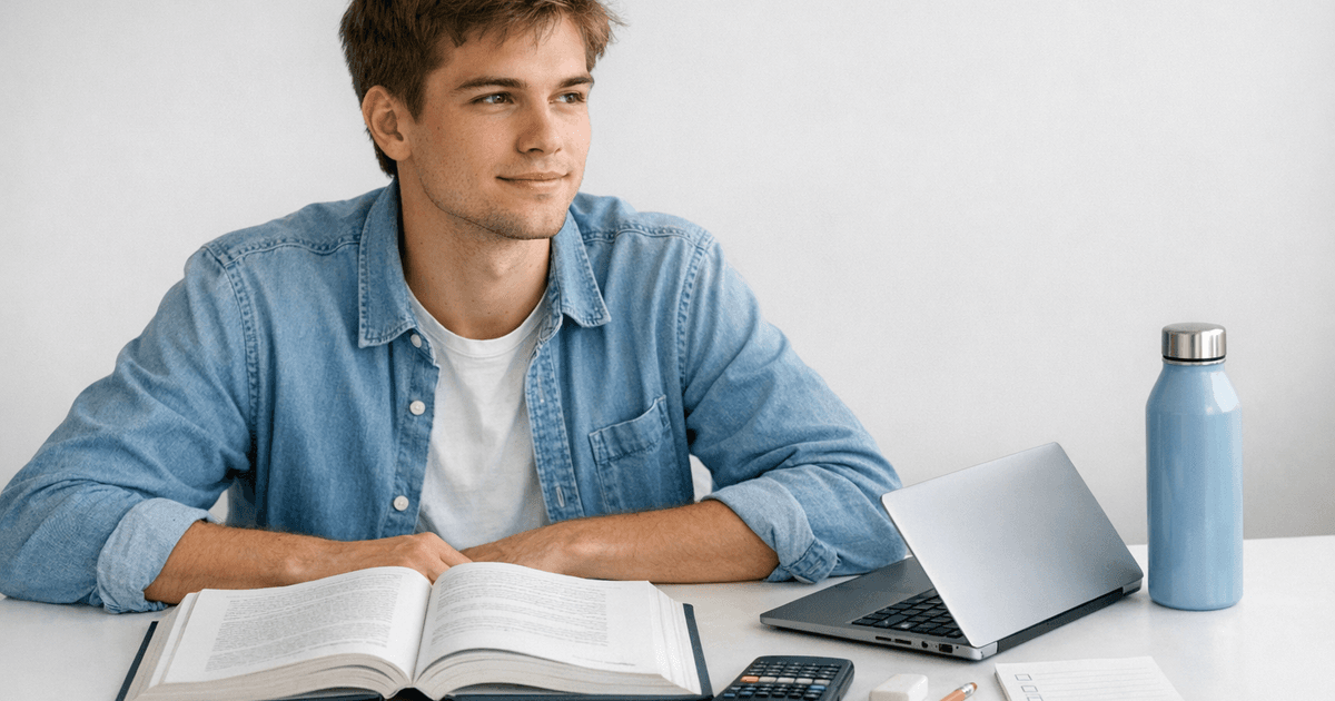 Étudiant au cégep qui étudie pour remonter sa cote R après une session difficile